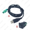 Picture of Car Round 4Pin USB Plug To USB Jack Adapter Cable With Cover Switch Button For Volkswagen Car Armrest Position