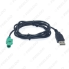 Picture of Car Round 4Pin USB Plug To USB Jack Adapter Cable With Cover Switch Button For Volkswagen Car Armrest Position