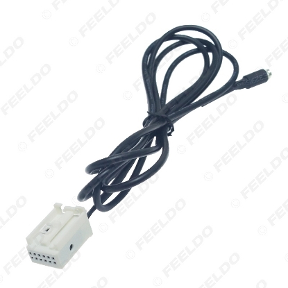 Picture of Car Audio Radio MP3 AUX-IN Adapter Cable for BMW E39 E53 X5 E60 E61 12-Pin Port AUX Wire Harness Cable