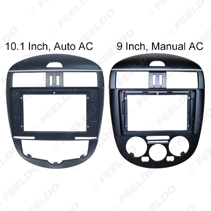 Picture of Car Stereo Fascia Frame Adapter For Nissan Tiida (Manual/Auto AC) 9"/10.1"Big Screen 2Din Dash Fitting Panel Frame Kit
