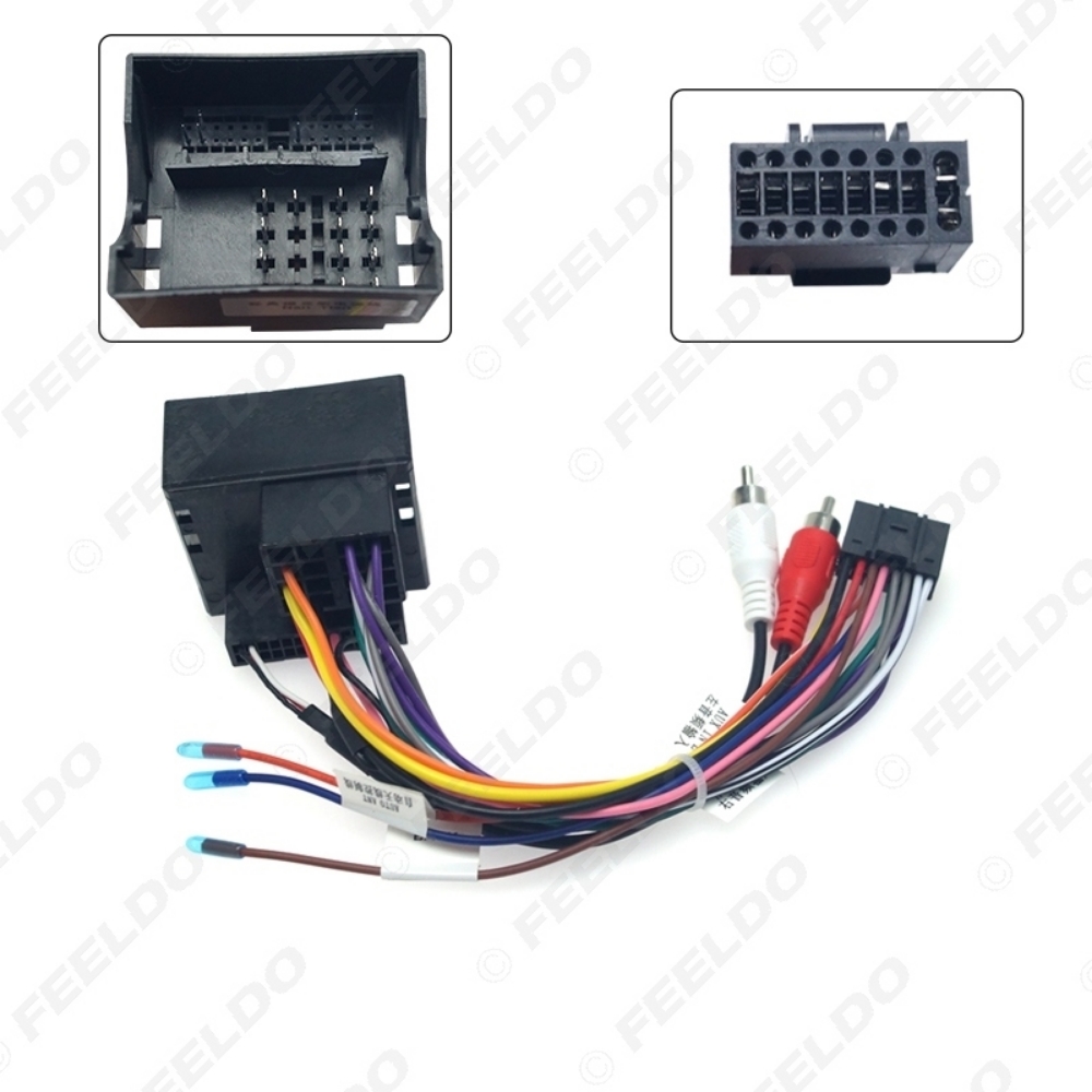 Picture of Car Audio DVD Player 16PIN Android Power Cable Adapter with FM Plug For Ford Focus 06-11 Radio Wiring Harness
