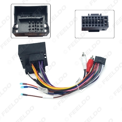 Picture of Car Audio DVD Player 16PIN Android Power Cable Adapter with FM Plug For Ford Focus 06-11 Radio Wiring Harness