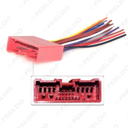 Picture of Car Radio Audio 24Pin Wiring Harness Adapter for Mazda Install Aftermarket Audio Stereo Wire Plug Cable
