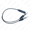 Picture of Car Stereo Audio Cable Radio Antenna Aluminum Plug In 2 For 1 Extension Auto FM/AM Antenna Cable Adapter