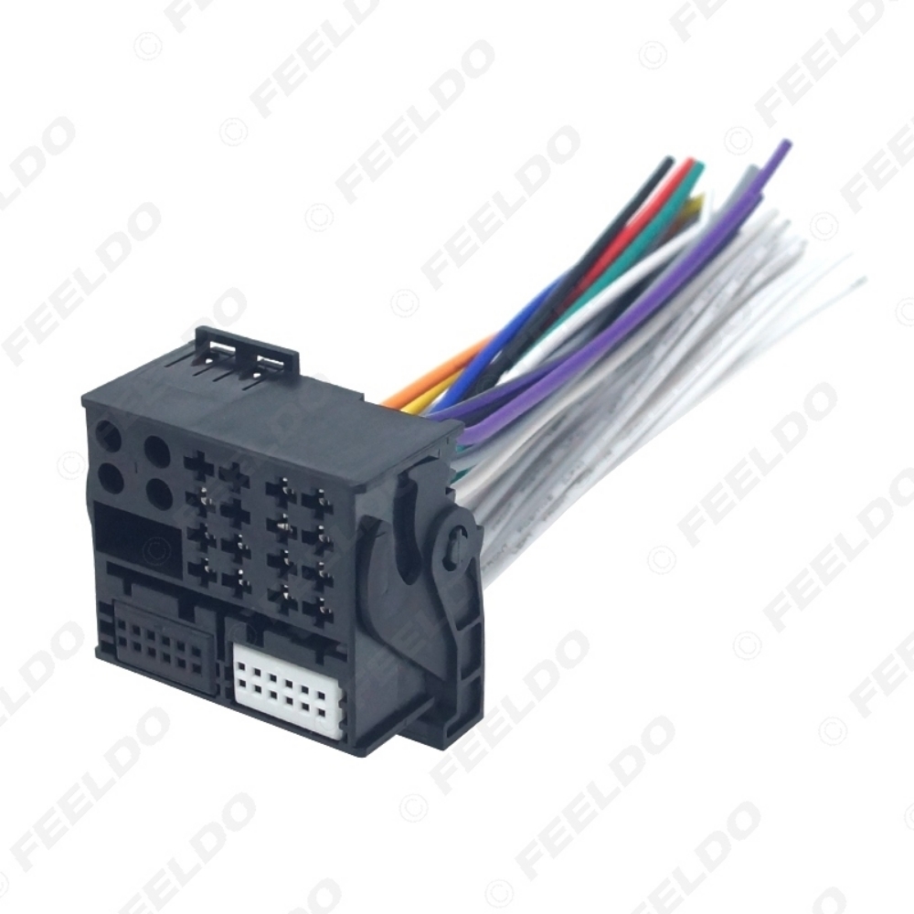 Picture of Car Radio Installation Reverse Male Wire Wiring Harness Plug With 12Pin AUX Wire Plug For Audi/BMW/Volkswagen/Mini/Dodge