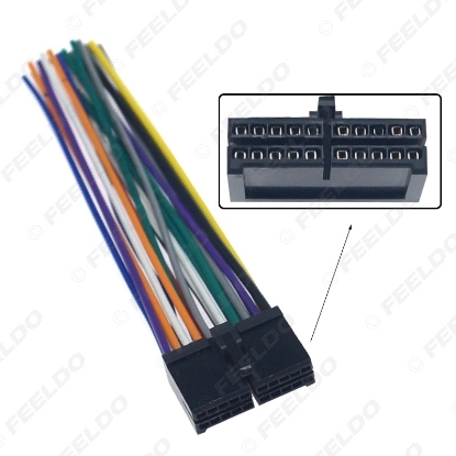 Picture of Auto Universal Head Unit CD/DVD Stereo Audio Radio 20Pin Wiring Harness Cable Plug for Aftermarket