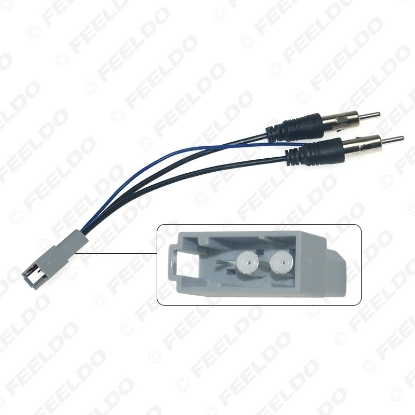 Picture of Car 2PIN Female to ISO Male Double Plugs Radio Antenna Adapter For Honda CRV Civic Accord Radio Wire Cable