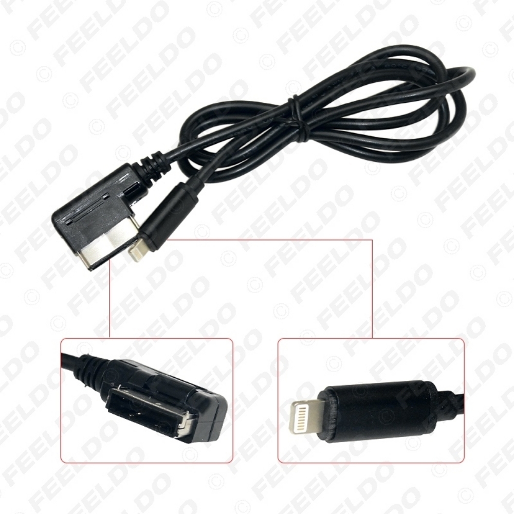 Picture of 1meter Audio AUX And Power Charge Adapter Cable For Benz Media Music Interface Connect To Cell Phone Power Charger