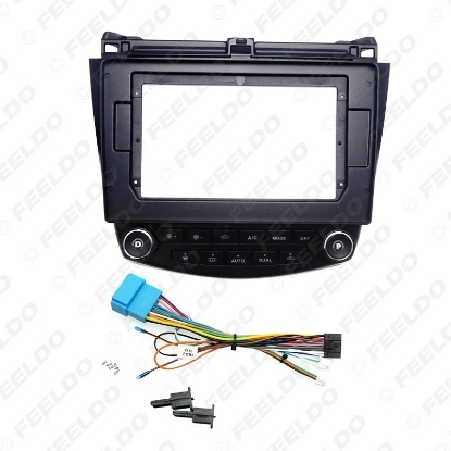 Picture of Car Radio 2DIN 9" Big Screen Fascia Frame Adapter For Honda Accord Dash Panel Frame With Audio Wiring Harness