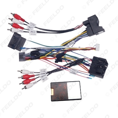 Picture of Car Audio Android 16PIN Power Cable Adapter With Canbus Box For Audi 2004-2008 A3/A4/A6/TT Power Wiring Harness Radio Wire