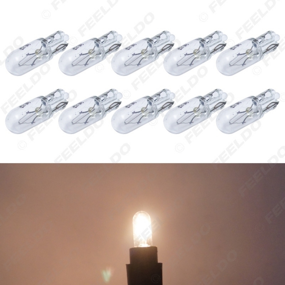 Picture of Warm White Car T6.5 12V 3W Wedge Halogen Bulb External Halogen Lamp Replacement Dashboard Bulb Light