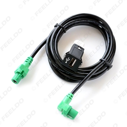 Picture of Car Radio USB AUX-In Cable Plug USB Socket For BMW 1/2/3/5/7 Series Audio Wire Harness AUX Cable Adapter