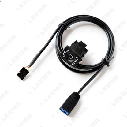 Picture of Car Audio Radio AUX-In Cable Plug AUX Socket For BMW 3-Series E46 Wire Harness AUX Cable Adapter