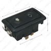 Picture of Universal Metallic Snap Clip-On 6Pins Auto Power Window Switch 12V/24V 10A~30A With illumination Indicator Single Button