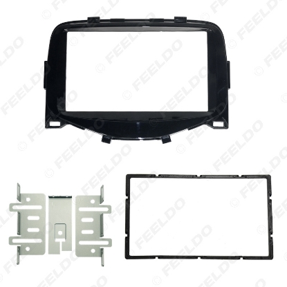 Picture of Car 2DIN Radio Stereo Frame For Toyota Aygo Peugeot 108 Citroen C1 Frame Fascia Dash Panel Installation Kits