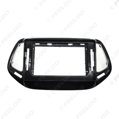 Picture of Car Audio Face Plate Fascia Frame For Jeep Compass 10.1" 2Din Big Screen Radio Stereo Panel Dash Mount Refitting Kit