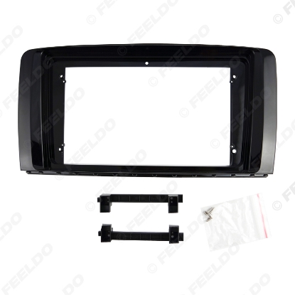 Picture of Car 2Din Audio Stereo Face Plate Fascia Frame For Mercedes-Benz R-series (04-11) 9" Big Screen Radio Panel Dash Mount Refitting Kit