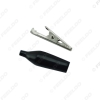 Picture of 1pcs Larger 58mm Metal Crocodile Clip Black and Red Sheath Clip Power Clamp Test Leads Clip