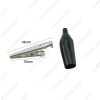 Picture of 1pcs Larger 58mm Metal Crocodile Clip Black and Red Sheath Clip Power Clamp Test Leads Clip