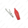 Picture of 1pcs Larger 58mm Metal Crocodile Clip Black and Red Sheath Clip Power Clamp Test Leads Clip