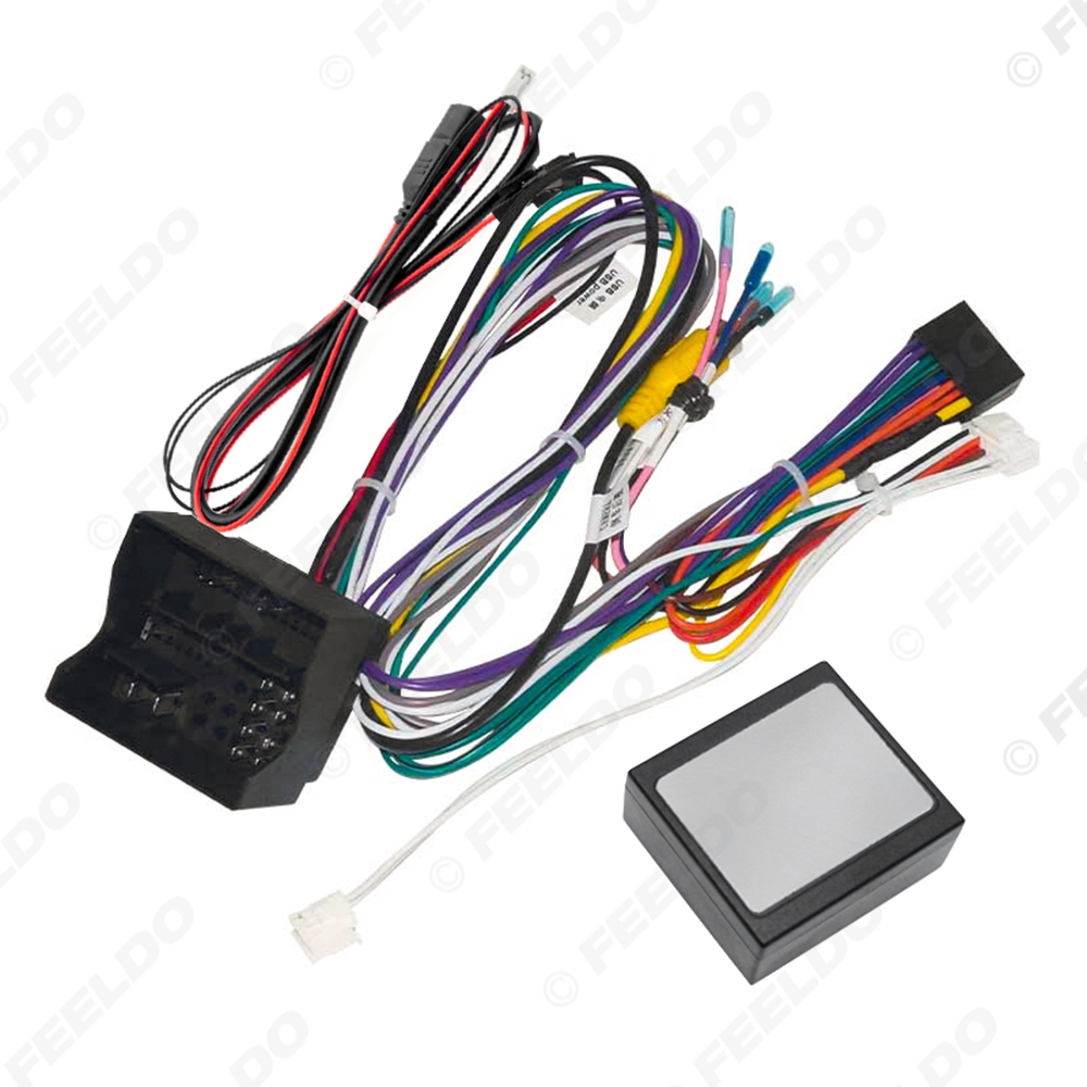 Picture of Car Audio 16PIN Andriod CD/DVD Player Power Calbe Adapter With Canbus Box For Volkswagen Golf 7 Stereo Plug Wiring Harness