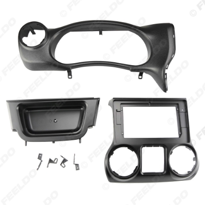 Picture of Car Audio 10.1" Big Screen Dash Fascia Panel Frame Kit Adapter For Jeep Wrangler Rubicon 2015-2017 (LHD/RHD)