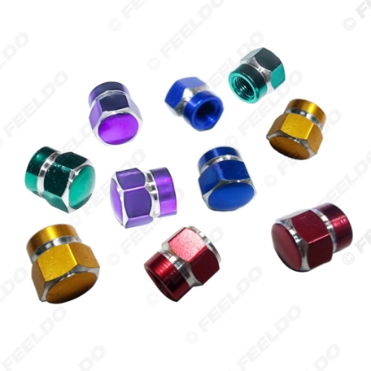 Picture of 1set Car Truck Wheel Valve Air Stem Cap Tire Screw Dust Cover4-Color Auto Wheel Valve Tire Dust Cover
