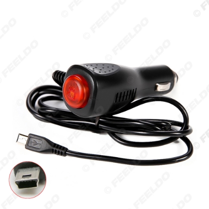Picture of 12V-48V Auto Car GPS Navigator Radar Charger Mini USB Interface Adapter With ON/OFF Switch