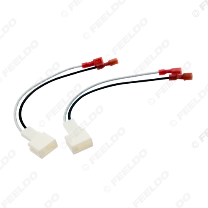 Picture of 2pcs Car 2Pin Stereo Speaker Wire Harness Adaptors For Toyota Auto Speaker Replacement Connection Wiring Plug Cables