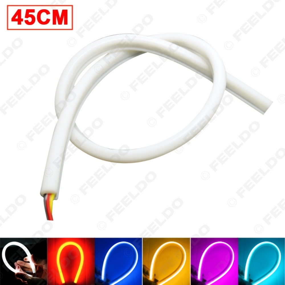 Picture of 45cm Bright DRL Flexible Soft Tears LED Tube Strip Daytime Running Light Turn Signal Light 2-Color