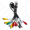 Picture of 20-pin Extended Interface Cable With RCA AUX-IN/OUT Audio/Video MIC Receptacle And SIM Slot For Android Head Unit Stereo