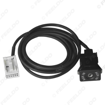 Picture of Car Centre Armrest Box Radio AUX Interface Cable Charging Adapter For Volkswagen Audi Wire Harness Audio AUX Adapter