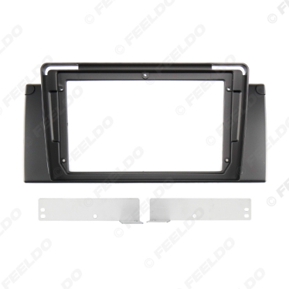 Picture of Car Radio Stereo 2Din Fascia Frame for BMW X5 E53 (1999-2006) 9 Inch Big Screen DVD Dashboard Panel Mount Trim Kit