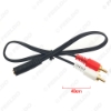 Picture of 1PC 3.5mm Audio Jack (Female) to 2-RCA Stereo Audio Converter