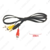 Picture of 1PC 3.5mm TRRS To 3-RCA Male Audio Video Adapter AUX Cable Standard Converter Wire For Speaker TV Box CD DVD Player 1M
