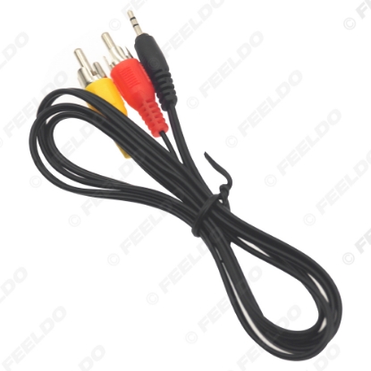 Picture of 1PC 2.5mm Plug To 2-RCA Male Audio Video Adapter Standard Converter Wire For Speaker TV Box CD DVD Player AUX Cable 100cm