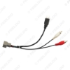 Picture of Car 2-RCA Male USB A Male Plug RCA Adapter Audio Converter AUX Cable For Nissan Cube Juke Versa AV Cable