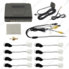 Picture of Car 8 Sensors Dual Front/Back Rear View Visual Video Parking Sensor Backup Radar System Kit