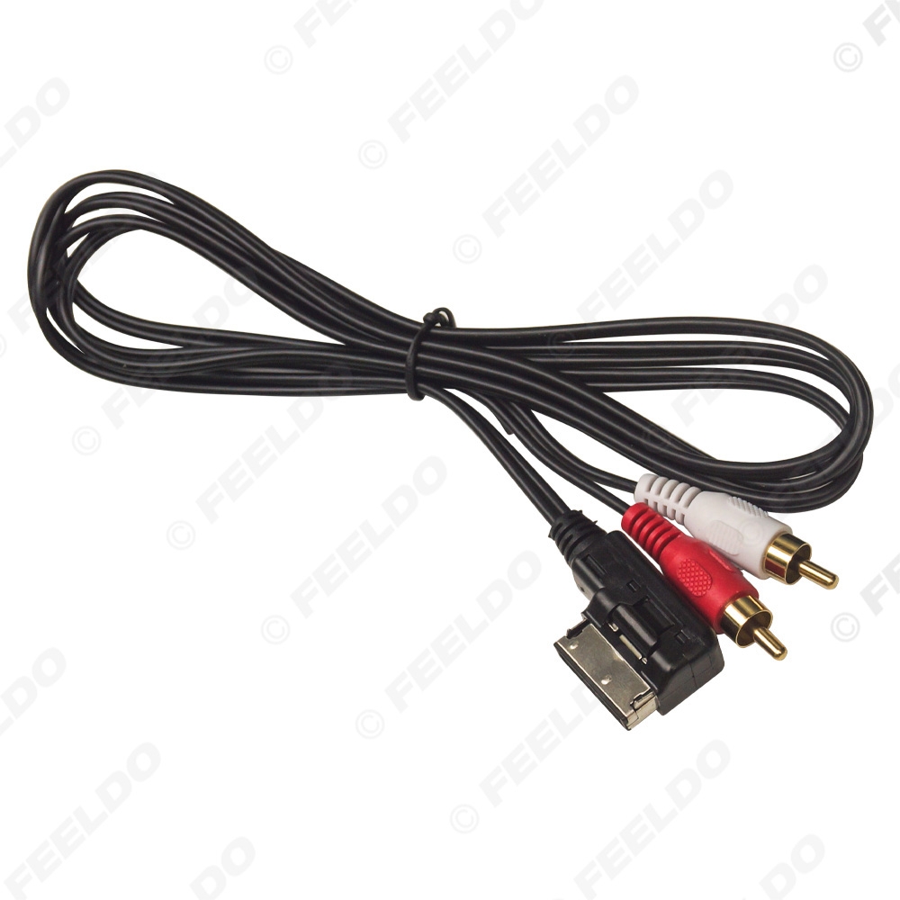Picture of Car MDI/AMI Interface To 2-RCA Male AUX Cable For Audi Volkswagen Audio Music Wire Aux Adapter