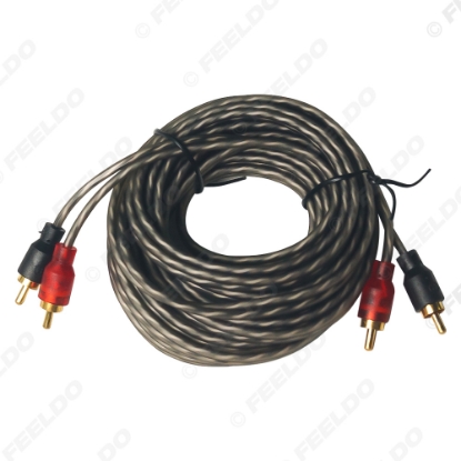 Picture of 1PC Car Pure Copper Audio Cable Radio Cord Power Amplifier Cable For Car Audio Modified Oxygen Transparent Phnon Adapter 5 Meters