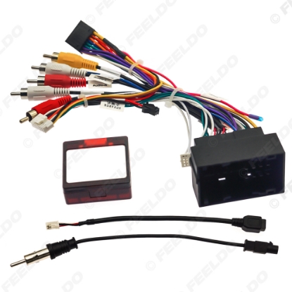 Picture of Car 16pin Power Cord Wiring Harness Adapter With Canbus Box For Fait Doblo/500L/Fiorino Jeep Wrangler Rubicon Installation Head Unit