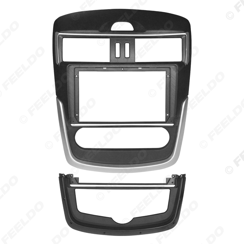 Picture of Car Audio 9" Big Screen Head Unit Dash Fascia Panel Frame Kit Adapter For Nissan Tiida 2016 (Auto AC AND Manual AC) Dash Frame