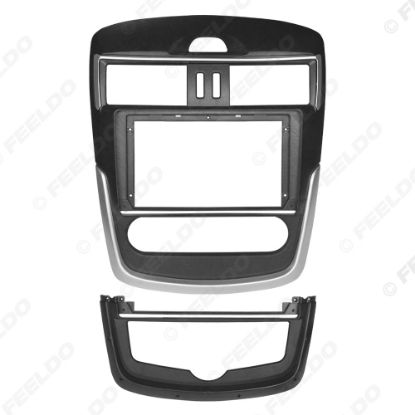 Picture of Car Audio 9" Big Screen Head Unit Dash Fascia Panel Frame Kit Adapter For Nissan Tiida 2016 (Auto AC AND Manual AC) Dash Frame