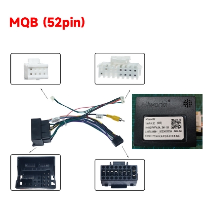 Picture of Car Audio 16PIN Andriod Power Calbe Wiring Harness Adapter With Canbus Box For Volkswagen/Skoda MQB Platform
