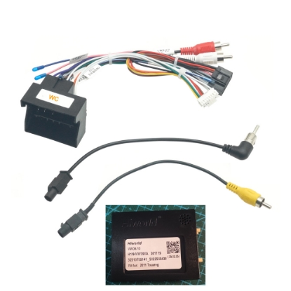 Picture of Car 16pin Wiring Harness Wire Adapter With Canbus(WC) For Volkswagen Touareg 2011-2017 Stereo Installation