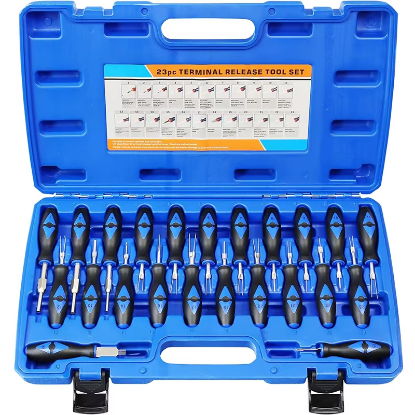 Picture of 23pcs/set Auto Plug Terminal Extraction Repair Crimp Pin Back Needle Remove Tool