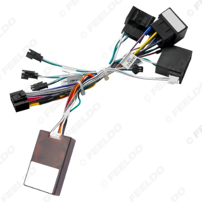Picture of Car 16pin Audio Wiring Harness Adapter With Canbus Box For Mercedes-Benz W209(02-06)/W203(01-04) Stereo Installation AB
