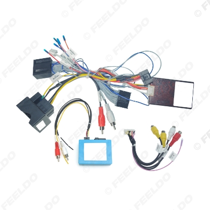 Picture of Car 16pin Android Radio Stereo Wiring Harness Cable With Canbus/Optical Fiber Box For Volkswagen Touareg(02~10)ABC