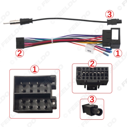Picture of Car 16pin Power Cord Wiring Harness Adapter For Mercedes-Benz Smart (2011-2015) Head Unit