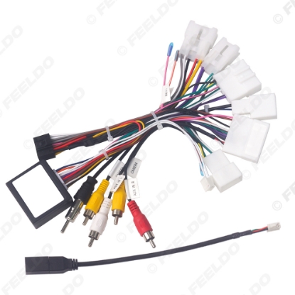 Picture of Car 16pin Power Cord Wiring Harness Adapter With Canbus Box For Toyota Camry/RAV4/Highlander/Land Cruiser Installation Head Unit